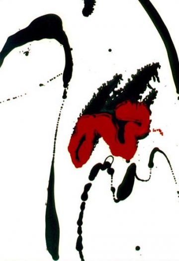 Dripping Figura 2 - 100x70cm - Óleo Papel Satinado 1.100 G - 2002 - VENDIDO